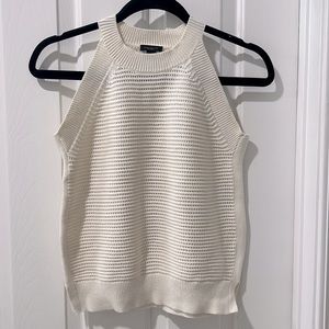 Ann Taylor Factory Knit Ivory Halter size Small